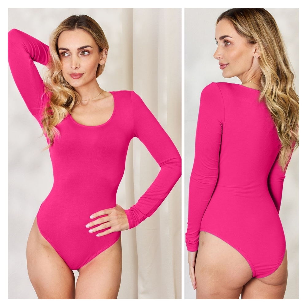 Mocha Round Neck Bodysuit - Picture 12 of 12